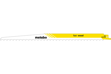 5 lames de scie sabre « fast wood » 300 x 1,25 mm - METABO - 628242000