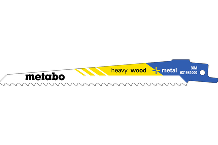 25 lames de scie sabre « heavy wood + metal » 150 x 1,25 mm - METABO - 628250000