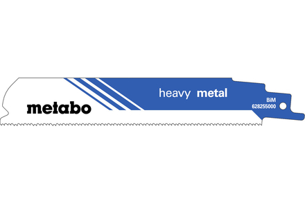 5 lames de scie sabre « heavy metal » 150 x 1,1 mm - METABO - 628255000