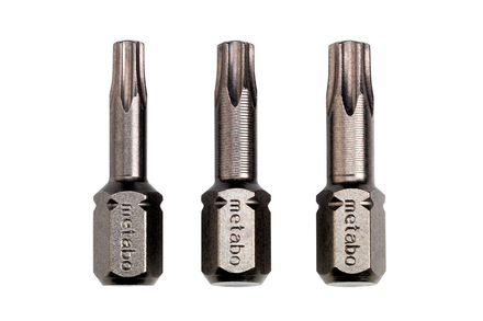 3 embouts pour vis Torx T15/20/25 Torsion - METABO - 628539000