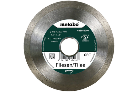 Meule de tronçonnage diamantée SP - T, 115x22,23 mm, Carrelage - METABO - 628555000