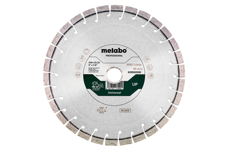 Meule de tronçonnage diamantée 350x20,0/25,4mm, « UP », Universal « professional » - METABO - 628564000