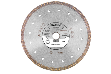Meule de tronçonnage diamantée 230x22,23mm, « TP », Carrelage « professional » - METABO - 628580000
