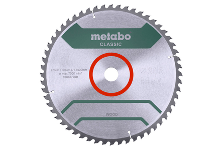 Lame de scie « precision cut wood - classic », 305x30 Z56 WZ 5°nég. /B - METABO - 628657000