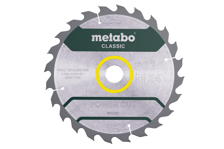 Lame de scie « power cut wood - classic », 235x30, Z24 WZ 18° - METABO - 628677000