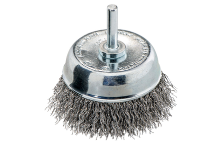 Brosse boisseau 75x0,30 mm/ 6 mm, acier ondulé - METABO - 630552000