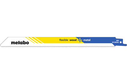 5 lames de scie sabre « flexible wood + metal » 225 x 0,9 mm - METABO - 631495000