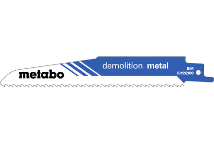 5 lames de scie sabre « demolition metal » 150 x 1,6 mm - METABO - 631992000