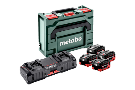 Set de base 4 x LiHD 8,0 Ah + ASC 145 Duo + metaBOX 145 - METABO - 685135000