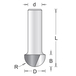 8 mm fraise pour trous 6.3 x 44 x 3.2 mm - HIKOKI - 754081
