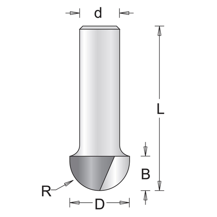 8 mm fraise pour trous 12.7 x 38 x 6.3 mm - HIKOKI - 754083