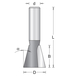 8 mm fraise à queue d'aronde 12.7 x 49 x 14 mm - HIKOKI - 754089