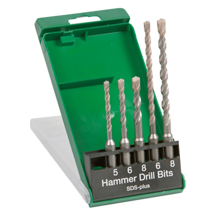 Set de forets SDS-plus multipack 5/6/8x110 mm + 6/8x160 mm - Lot de 5 - HIKOKI - 782530