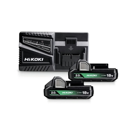 Pack 2 Batteries 18V BSL1820M 2,0Ah + Chargeur UC18YFSL - HIKOKI - UC18YFSLWFZ