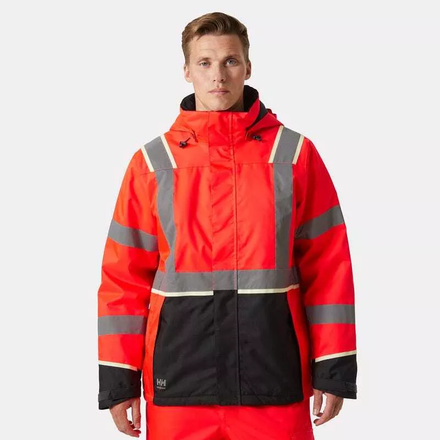 Veste d'hiver UC-ME rouge haute visibilité/ébène - HELLY HANSEN - 71355_169