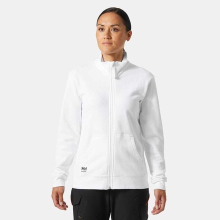 Sweatshirt femme zippé W Classic blanc - HELLY HANSEN - 79321_900