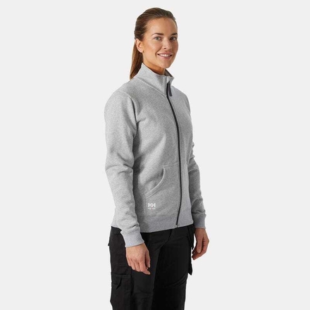 Sweatshirt femme zippé W Classic gris mélangé - HELLY HANSEN - 79321_930