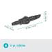 Jonction droite 4.6 mm - GARDENA - 13213-20