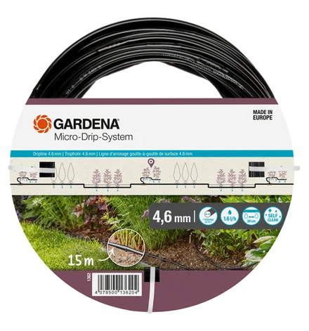 Extension de tuyau à goutteurs intégrés de surface 4,6 mm (3/16