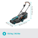 Tondeuse PowerMax 37/36V P4A- Kit prêt à l'emploi - GARDENA - 14638-20