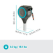 Dévidoir automatique sur pic RollUp S 15 m - GARDENA (Bleu turquoise) - GARDENA - 18604-20