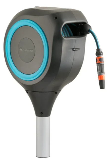 Dévidoir automatique sur pic RollUp M 20 m - GARDENA (Bleu turquoise) - GARDENA - 18614-20