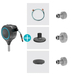 Dévidoir automatique pour terrasse RollUp M, tuyau de 20 m bleu turquoise - enroulement automatique - GARDENA - 18615-20