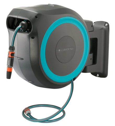 Dévidoir automatique mural RollUp L 30 m - GARDENA bleu turquoise - GARDENA - 18625-20