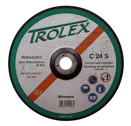 DISQUE TROLEX HUSQVARNA C24S MATÉRIAUX DE CONSTRUCTION Ø 230 ALÉSAGE 22.2 -543059227