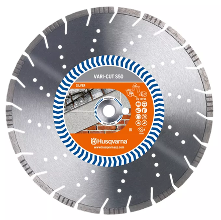 DISQUE DIAMANT HUSQVARNA VARI CUT S50 POUR DECOUPEUSES Ø 300 MM COUPE BETON DURCI ALÉSAGE 25.4- 586595501