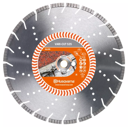 DISQUE DIAMANT HUSQVARNA VARI CUT S35 TURBO POUR DECOUPEUSES Ø 300 MM COUPE PIERRE NATURELLE ET BETON DURCI ALÉSAGE 25.4- 587905701