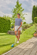 Kit cisaille à gazon ComfortCut Li + manche télescopique et roues - GARDENA - 9889-20
