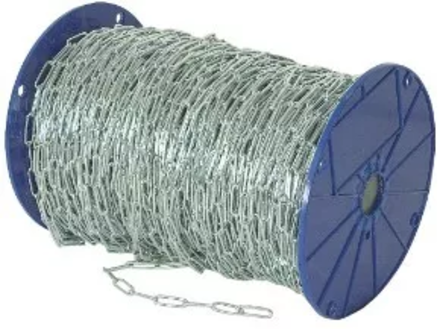 Chaine bobine 50m d.4mm zinguee maille longue ID MAT - CLZ040C