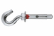 BOITE INDEX DE 100-CHEVILLE ANTI-ROTATION CROCHET FORGÉ INOXYDABLE A2 FILETAGE M6 Ø 8 MM L 45 MM-ACHGA208C