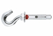 BOITE INDEX DE 100-CHEVILLE ANTI-ROTATION CROCHET FORGÉ FILETAGE M6 Ø 8 MM L 45 MM-ACHGFO08C