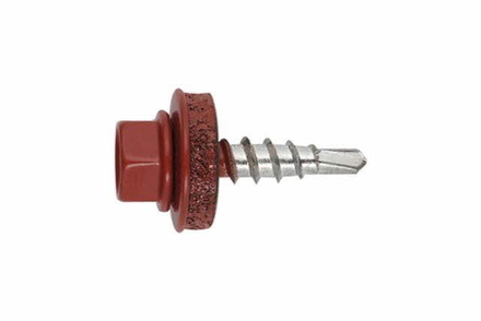 BOITE INDEX DE 250-VIS AUTOPERCEUSE ACIER-BOIS LAQUÉE ROUGE TUILE FILETAGE M4.8 Ø MM L 28 MM -AFRT144828