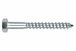Boite de 100-Tirefond inoxydable A2 pour bois Filetage M6 Diam. mm L 40 mm INDEX-TBA206040