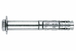 BOITE INDEX DE 25-CHEVILLE POUR FIXATION MI-LOURDES VIS LONGUE FILETAGE M12 Ø 20 MM L 140 MM -ZP12C65