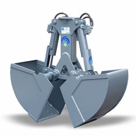 Benne de terrassement avec deux vérins verticaux. sans moteur de rotation IDROBENNE - BMV2500