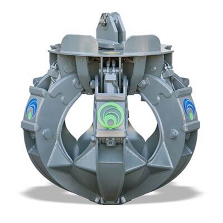 Grappin à ferraille compact pour grue avec moteur de rotation IDROBENNE - PFO6400SRGRI