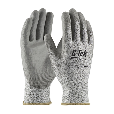 Gants doublure enduction polyurethane PolyKor poivre et sel - Lot de 12 - G-TEK - 16-533