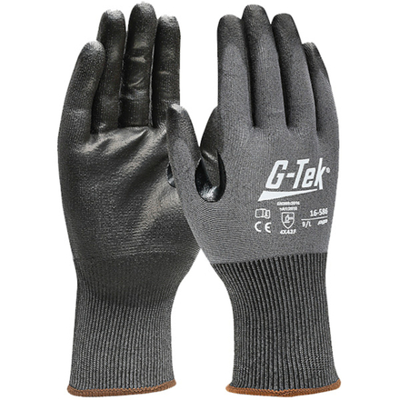 Gants doublure HPPE/acier/poly/spandex gris foncé - Lot de 12 - G-TEK - 16-586