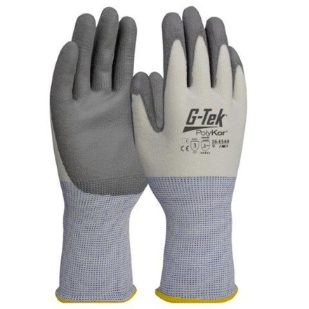 Gants doublure enduction polyurethane PolyKor blanc - Lot de 12 - G-TEK - 16-E540