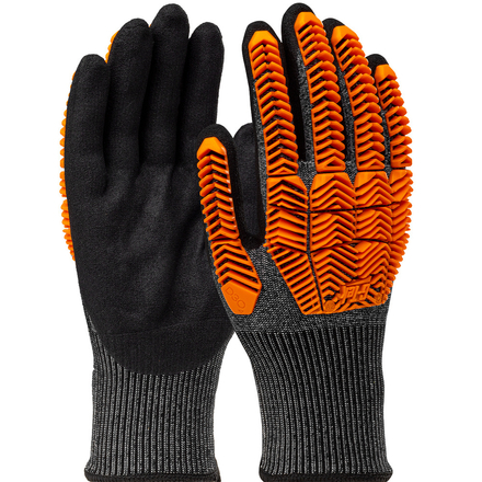 Gants nitrile microsurface renfort pouce PolyKor noir - Lot de 6 - G-TEK - 16-MPT630