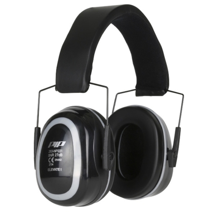 CASQUE ANTI-BRUIT ARC ACIER CARBONE COQUILLES ABS CUIR / MOUSSE PU SNR 27dB - PIP - 263-NP221