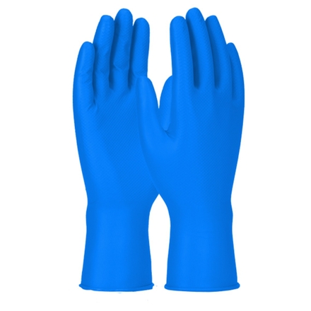 Gants en nitrile à usage prolongé de 30 cm Grippaz Skins bleu - Lot de 50 - PIP - 306DB