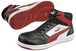 Chaussures de sécurité FRONTCOURT mi-haute S3L ESD Noir/Blanc/rouge - PUMA SAFETY - 630050