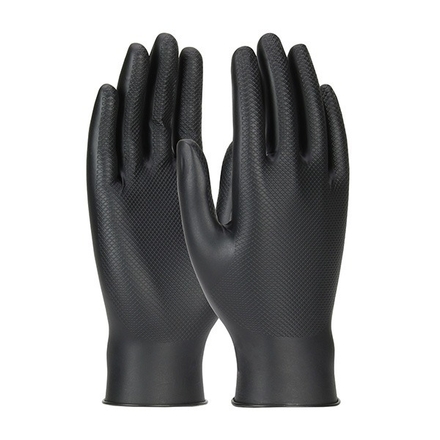 Gant nitrile à usage prolongé avec finition en écailles Grippaz Skins noir - Lot de 50 - PIP - 246BK