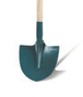 Pelle ronde trempée 25 cm sans manche - 451
