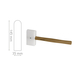 MAILLET NYLON EMBOUT ARRONDI ET RECTANGULAIRE DE 145X75X35 MM MANCHE BOIS - JOUANEL INDUSTRIE - MAC35R